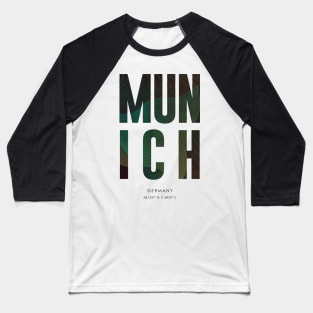 Munich City typography Baseball T-Shirt